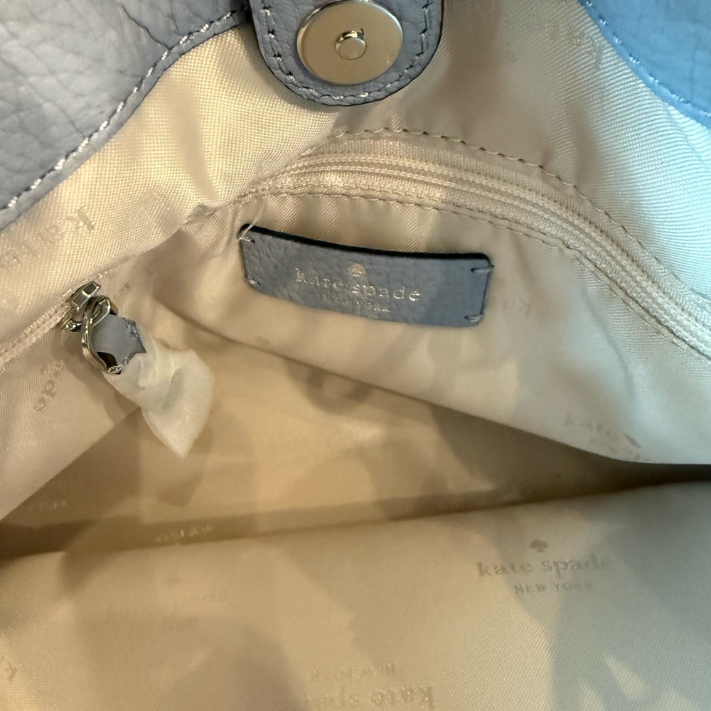kate spade Gray and Cream Snake-Print Satchel - Picture 7 of 11